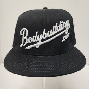 Bodybuildering.com Black Snapback Hat Adjustable
